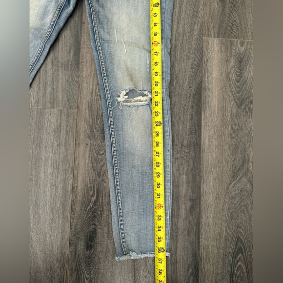 Women’s Vigoss Distressed Blue Denim Skinny Jeans Size 28/28 - Picture 12 of 14
